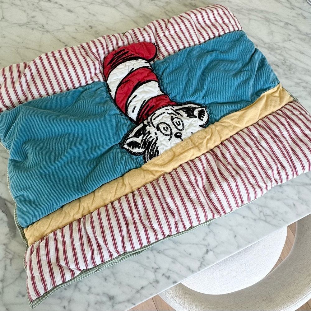 Pottery Barn Kids Dr. Seuss Standard Sized Quilted Pillow Sham Twin Bed